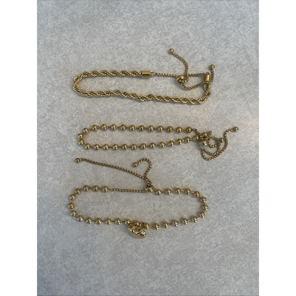 Hsn Set Of Three Stainless Steel Bracelets